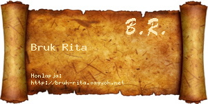 Bruk Rita névjegykártya
